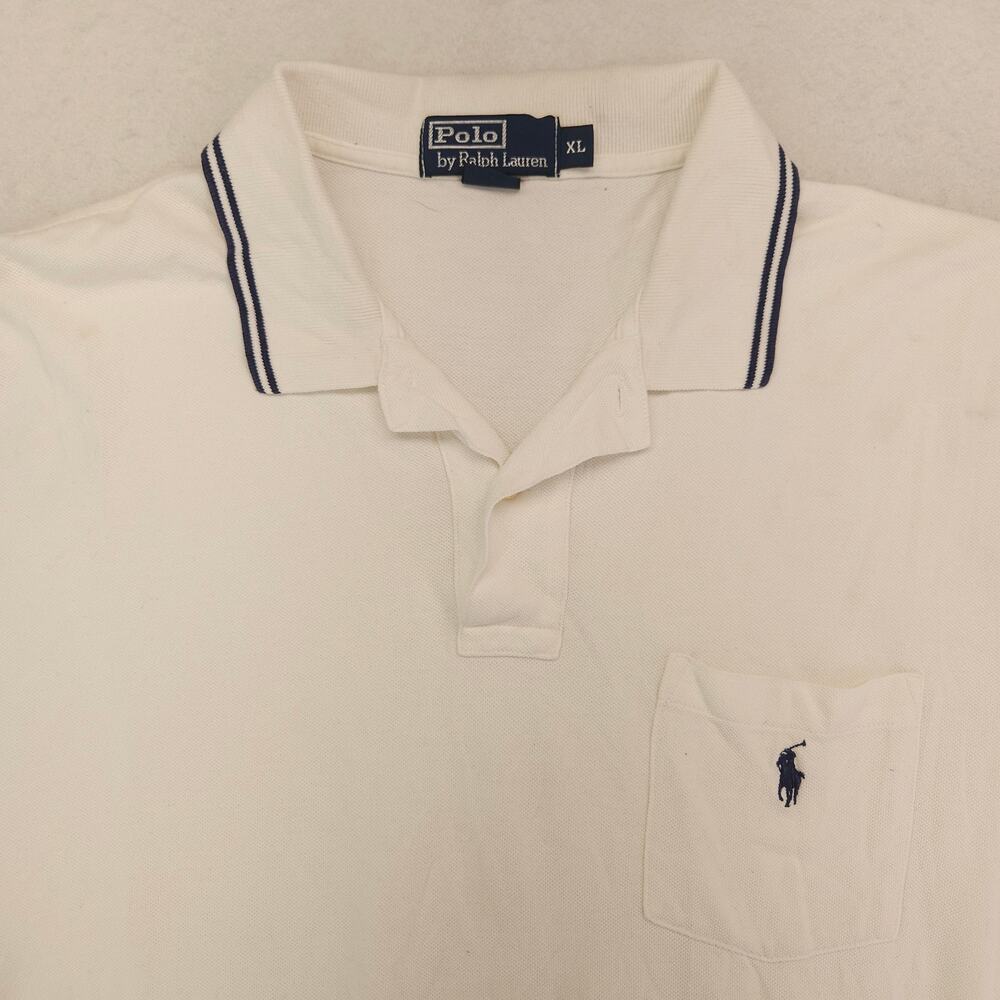 Polo by Ralph Lauren Collared Short Sleeve Polo Shirt Mens Size XL White